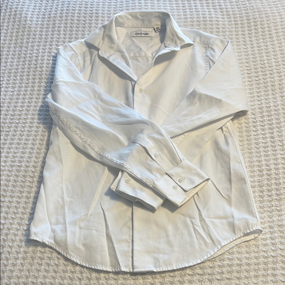 Boys Calvin Klein White Dress Shirt